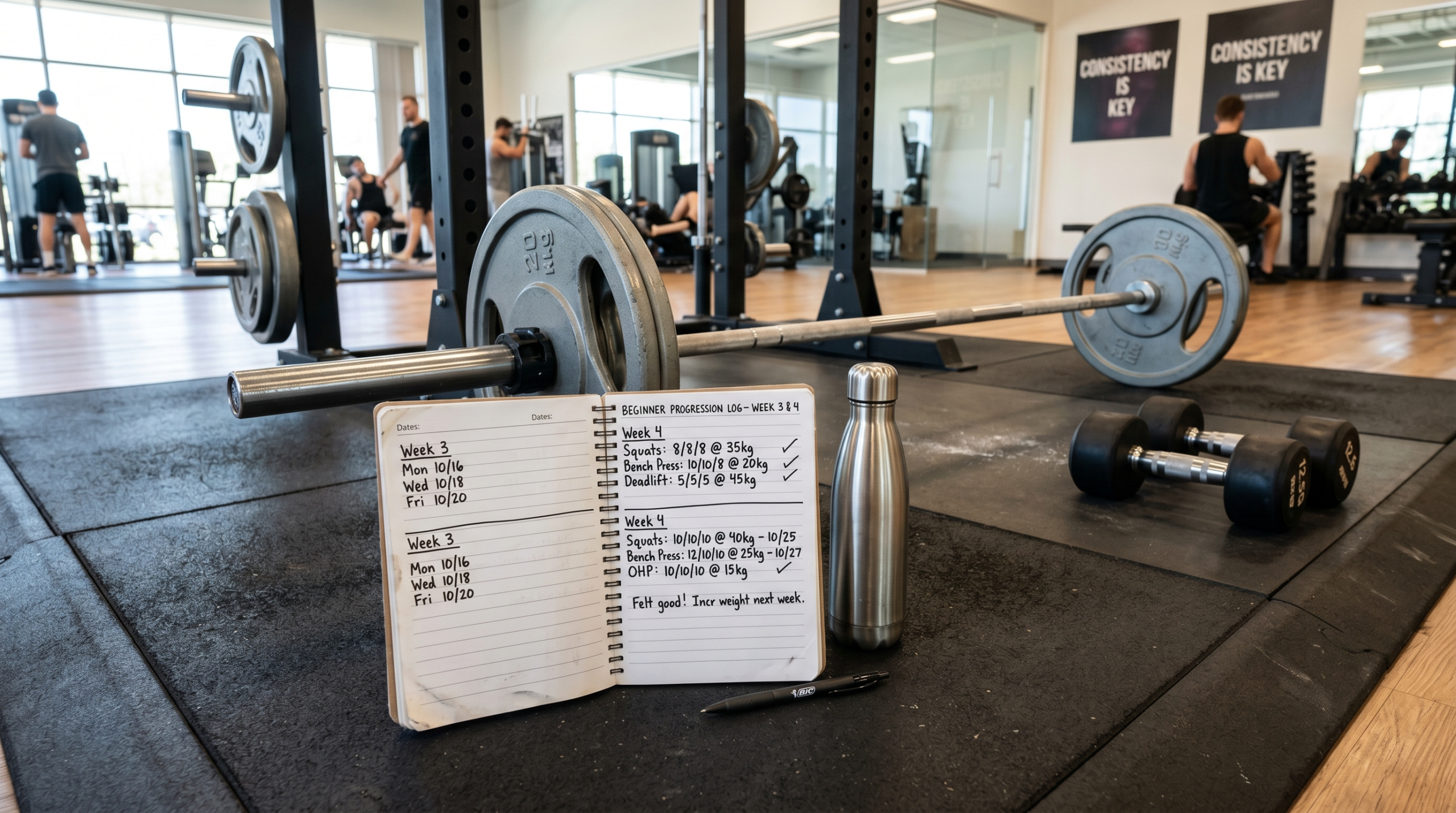 3 day workout schedule for beginners progression tracking workout journal