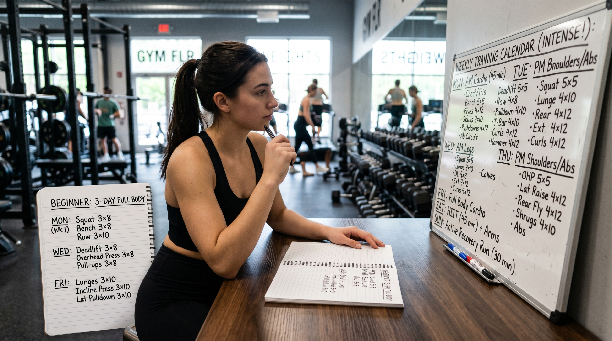 3 day workout schedule for beginners compared to high frequency workout planning