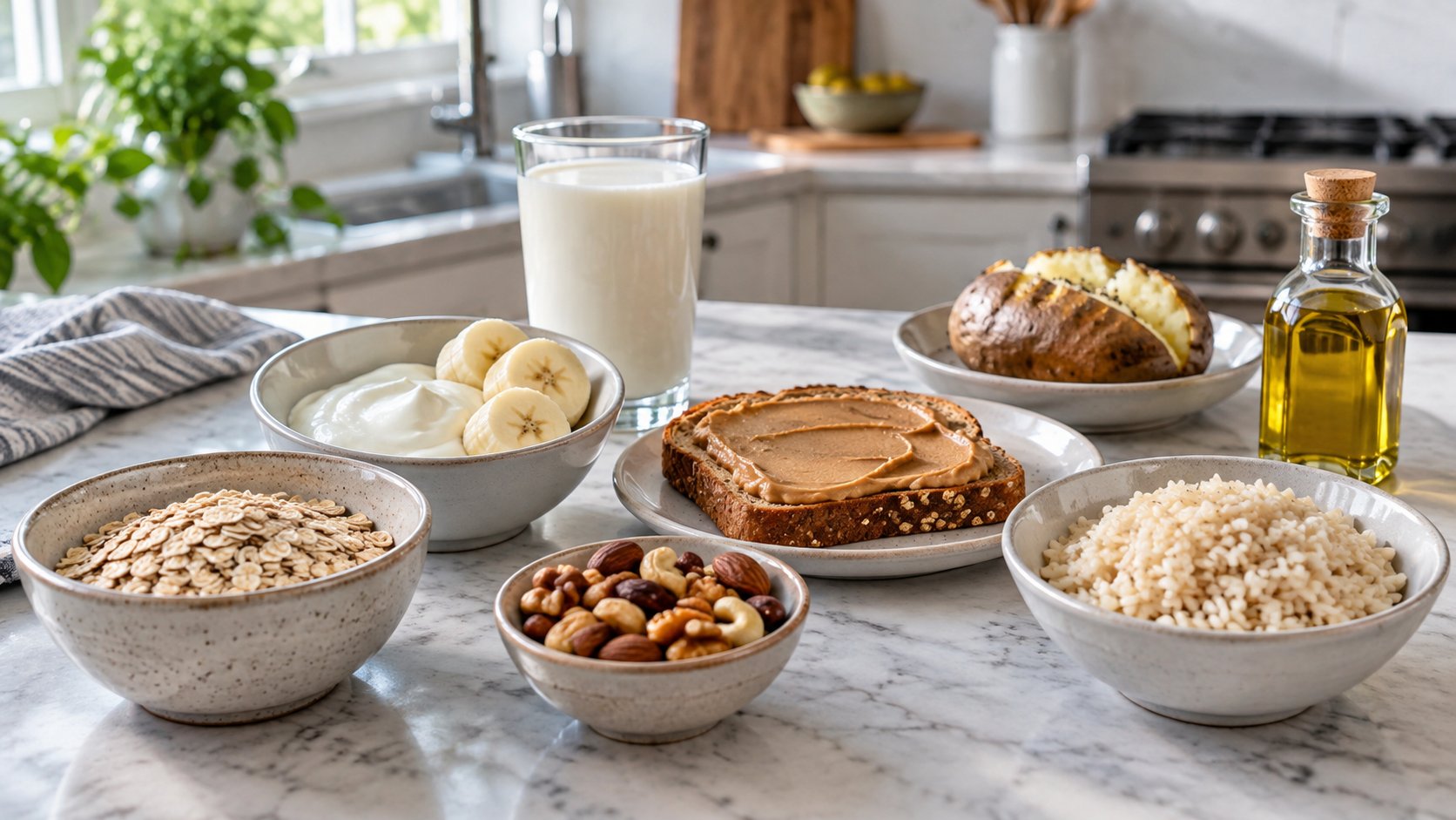 How many calories should beginners eat to build muscle with simple 100-to-300-calorie food additions such as oats, yogurt, nuts, rice, and healthy fats.