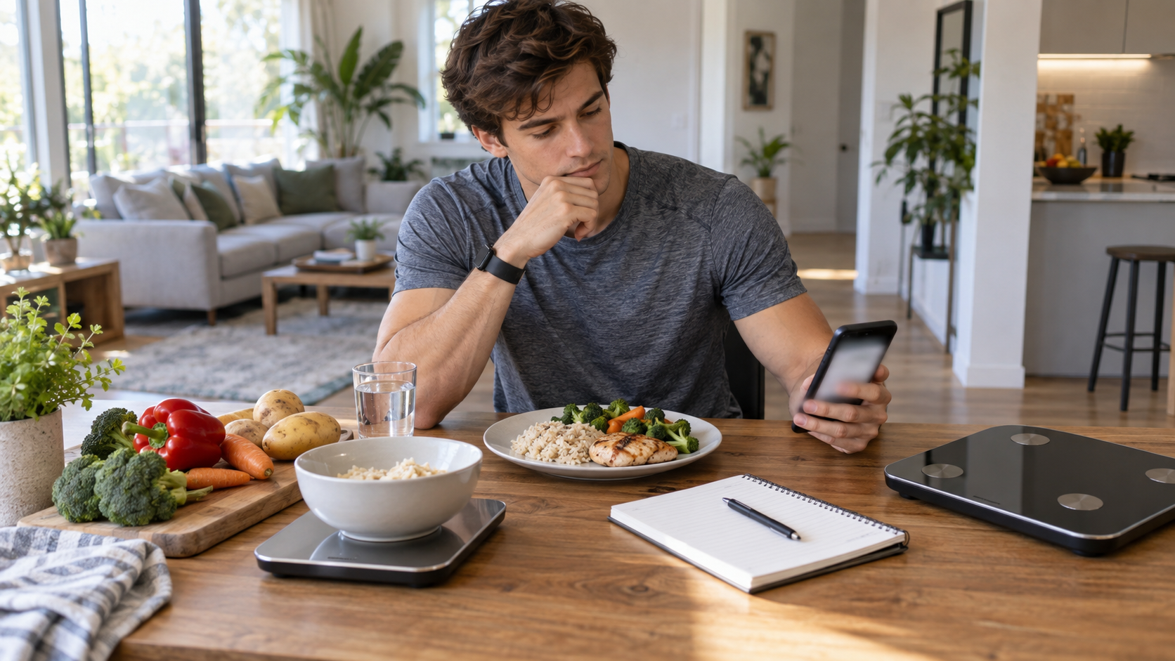 How many calories should beginners eat to build muscle while estimating a calorie target and tracking food and bodyweight progress.