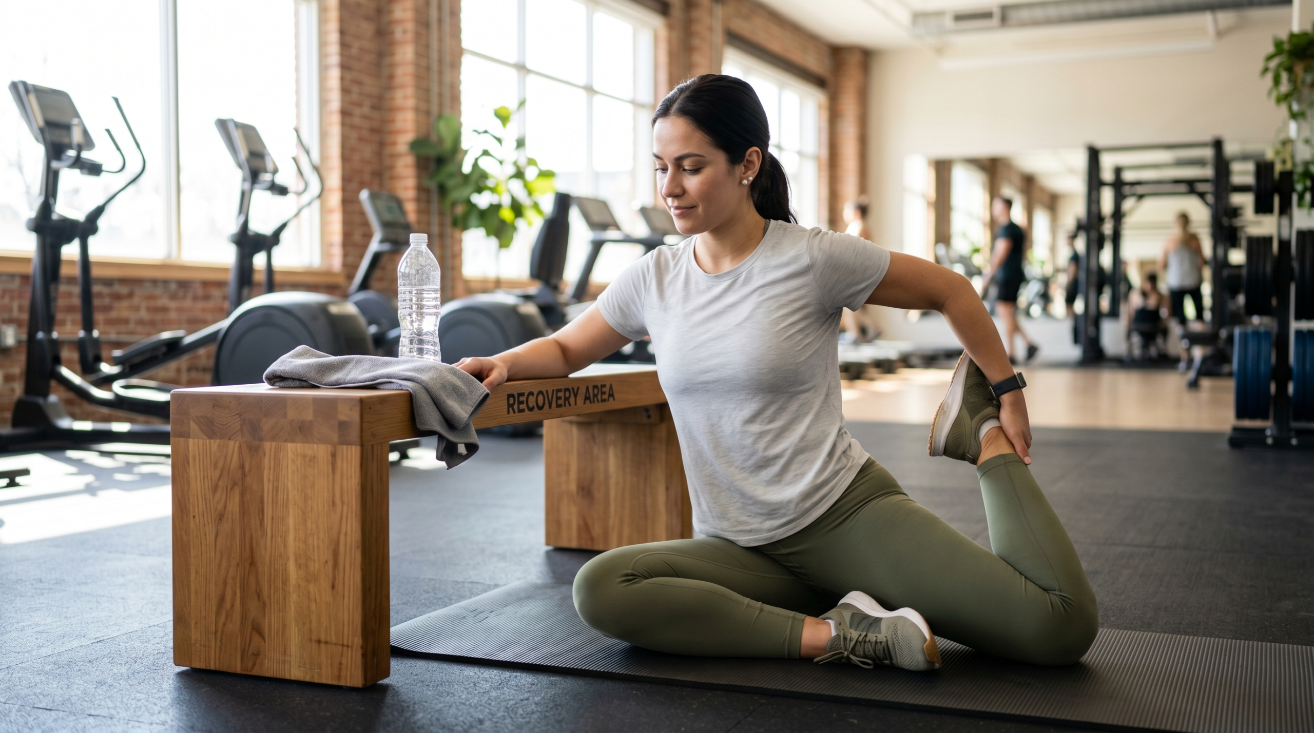 muscle recovery tips for beginners post workout recovery stretching in gym