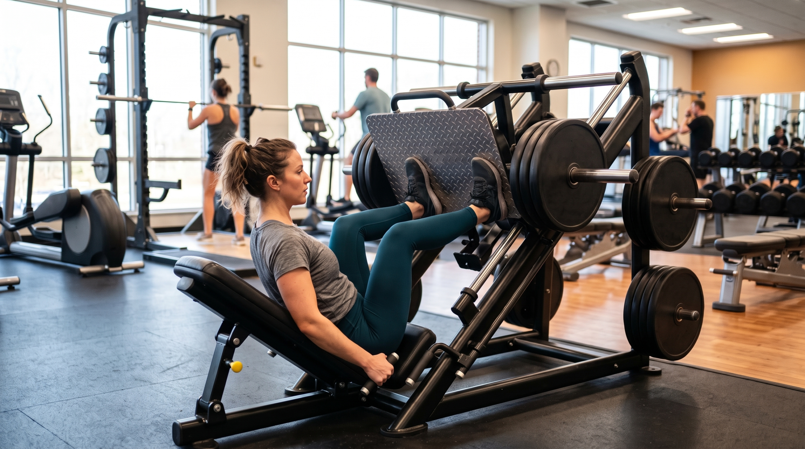 4 Day Workout Routine For Beginners Lower Body A workout featuring controlled beginner leg press training.