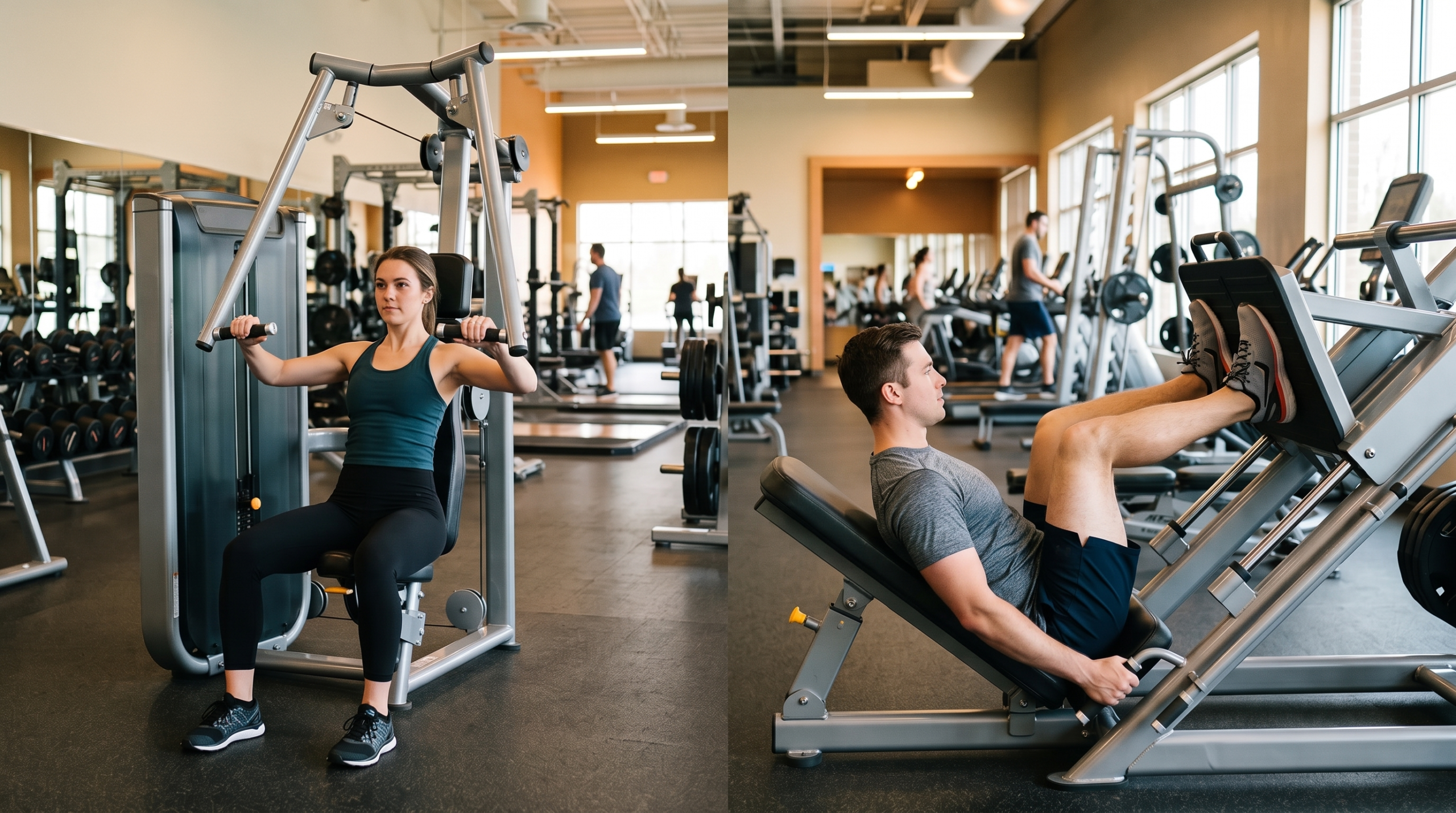 4 Day Workout Routine For Beginners upper/lower split with upper-body pressing and lower-body leg training.