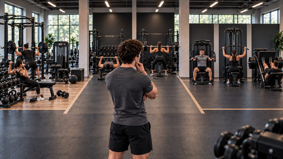 Push Pull Legs Workout For Beginners comparison showing a beginner choosing between full-body, upper-lower, and PPL workout structures